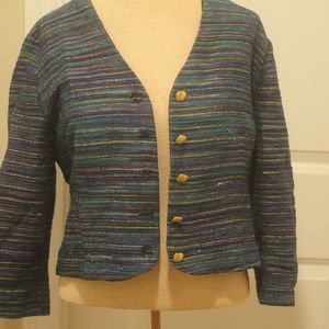 Bolero striped metallic 90s jacket